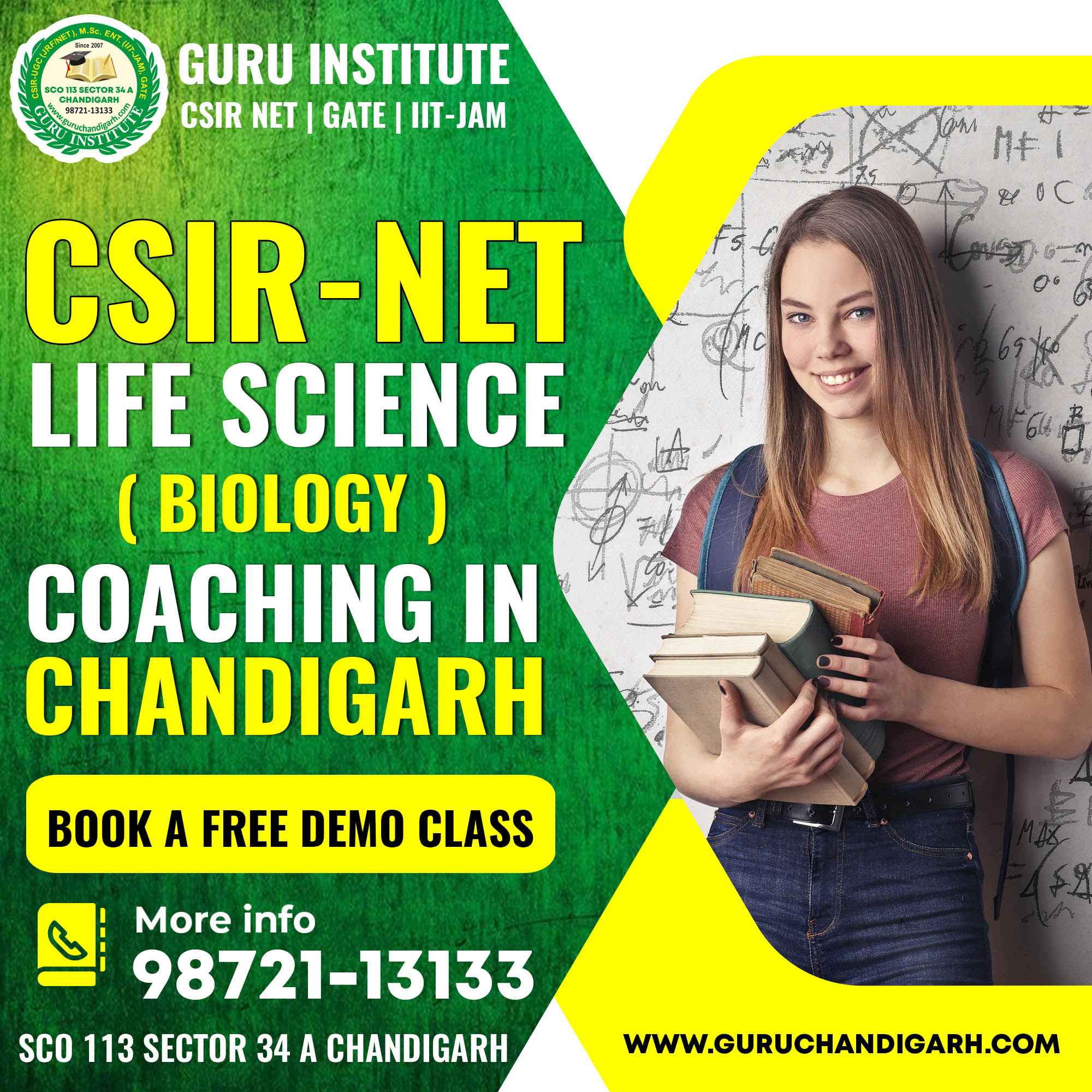 CSIR NET Life Science Classroom and Online Coaching in Chandigarh-Guru ...